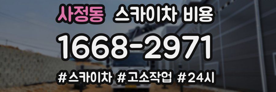 사정동 스카이차 비용