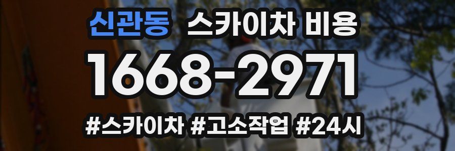 신관동 스카이차 비용