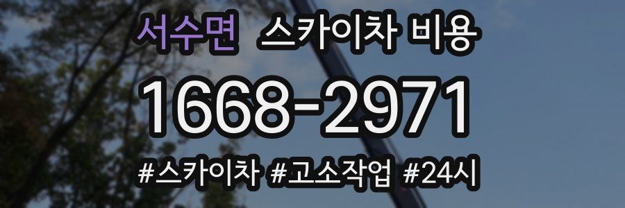 서수면 스카이차 비용