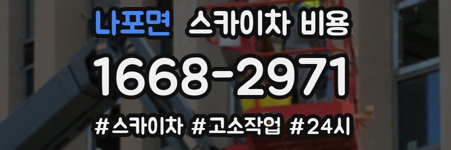 나포면 스카이차 비용