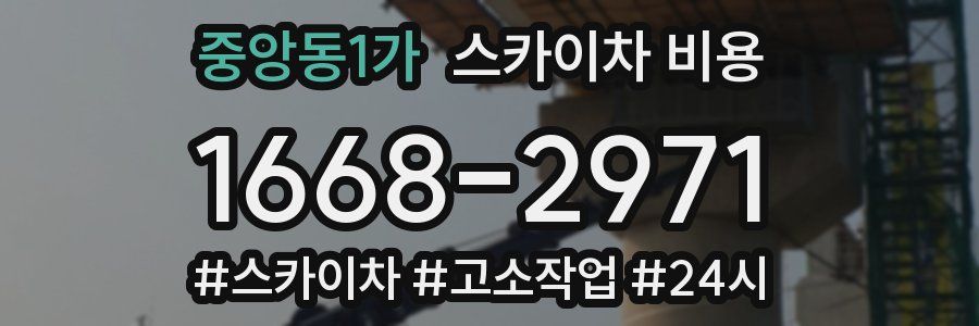 중앙동1가 스카이차 비용