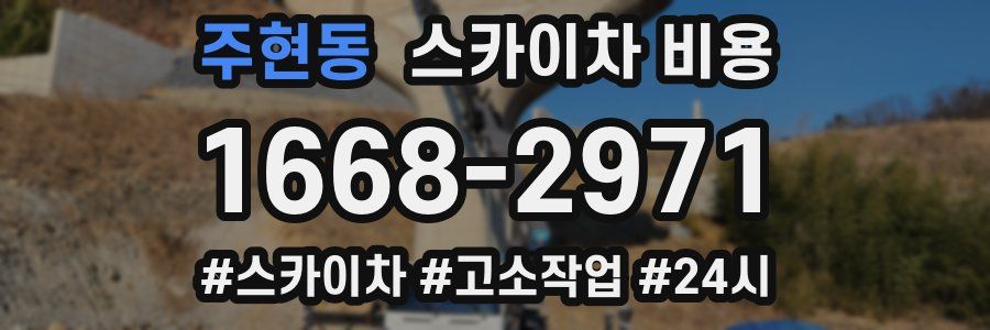 주현동 스카이차 비용