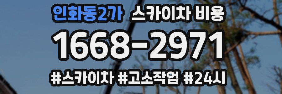인화동2가 스카이차 비용