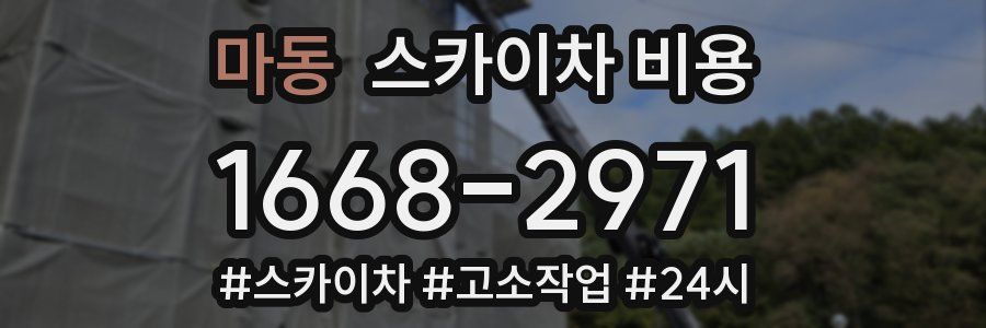 마동 스카이차 비용