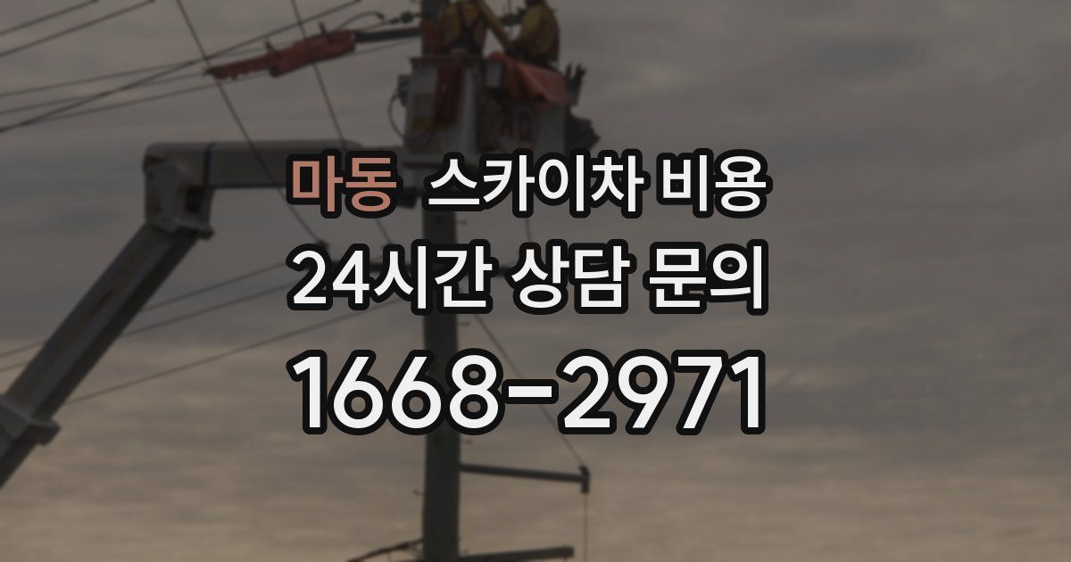 마동 스카이차 비용