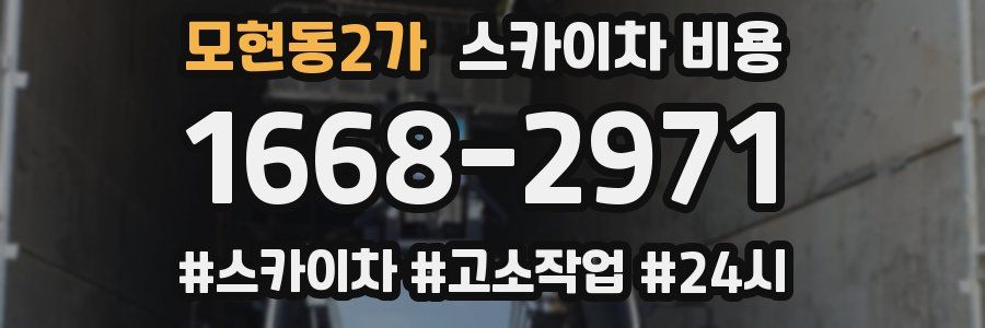 모현동2가 스카이차 비용