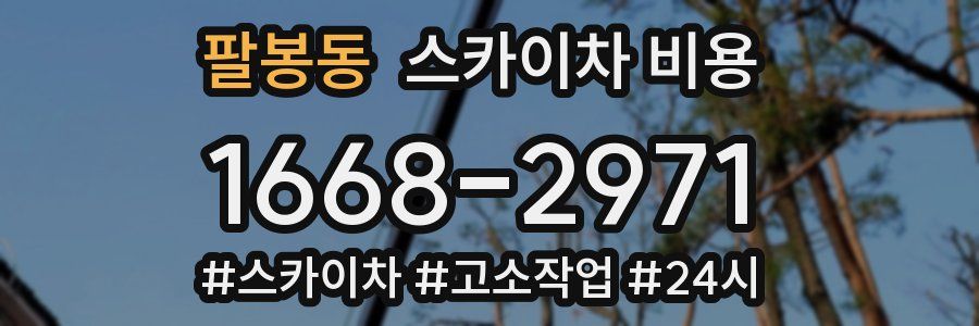 팔봉동 스카이차 비용