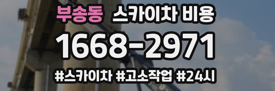 부송동 스카이차 비용