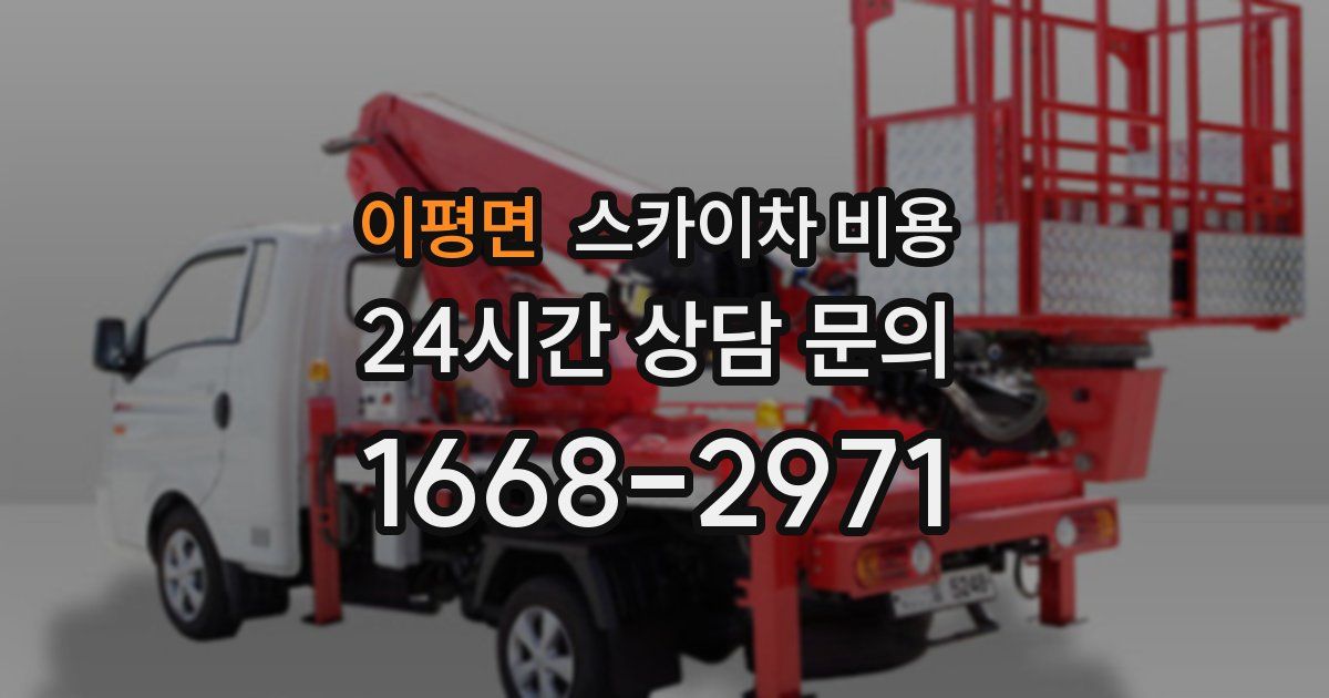 이평면 스카이차 비용