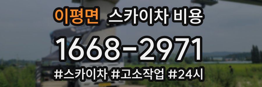 이평면 스카이차 비용