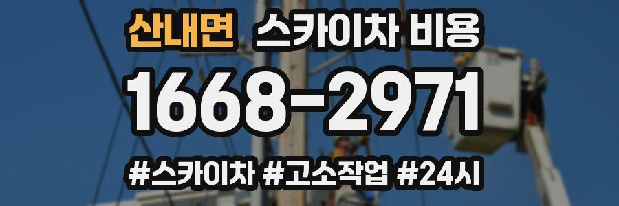 산내면 스카이차 비용