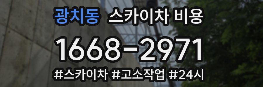 광치동 스카이차 비용