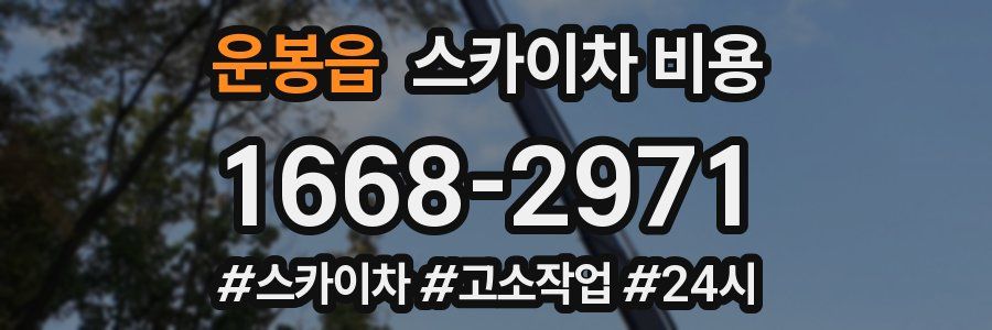 운봉읍 스카이차 비용