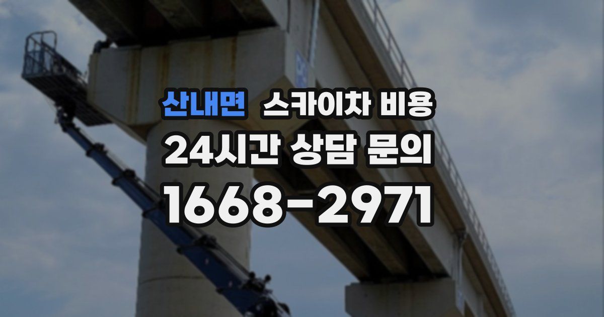 산내면 스카이차 비용
