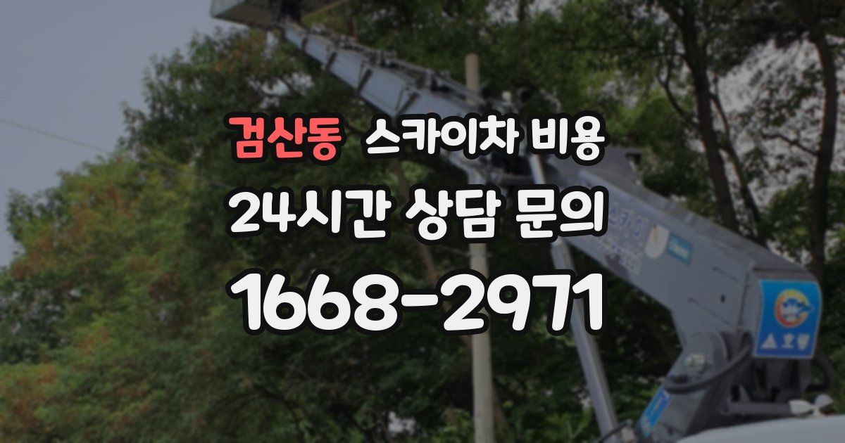 검산동 스카이차 비용