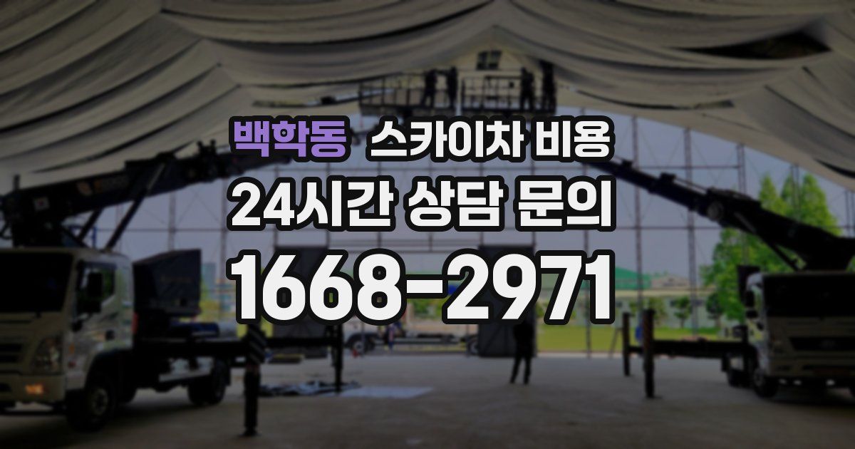 백학동 스카이차 비용