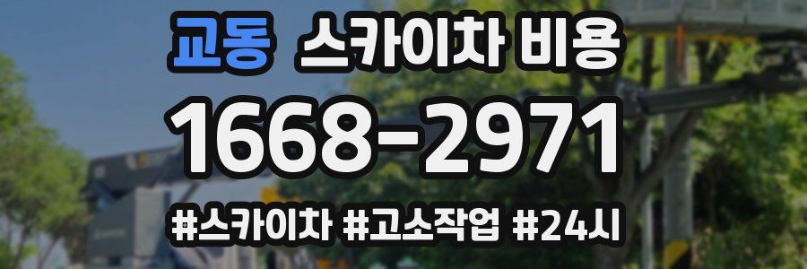 교동 스카이차 비용