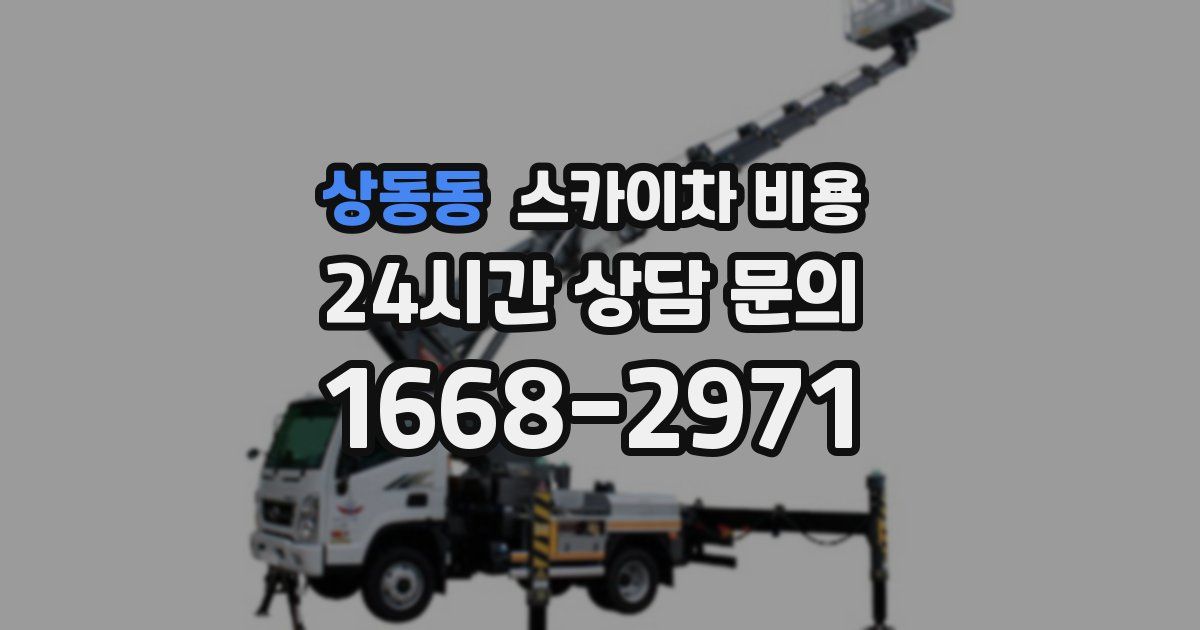 상동동 스카이차 비용