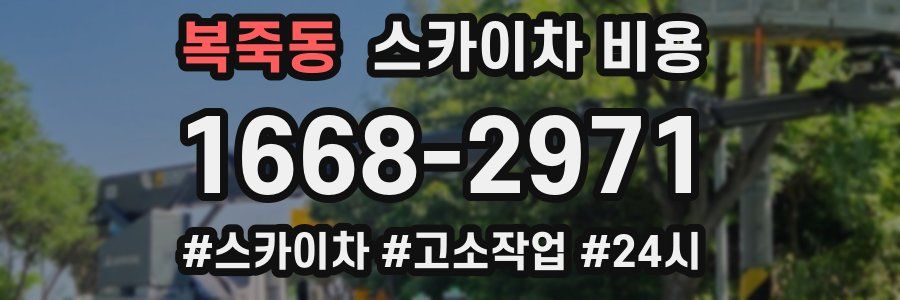 복죽동 스카이차 비용