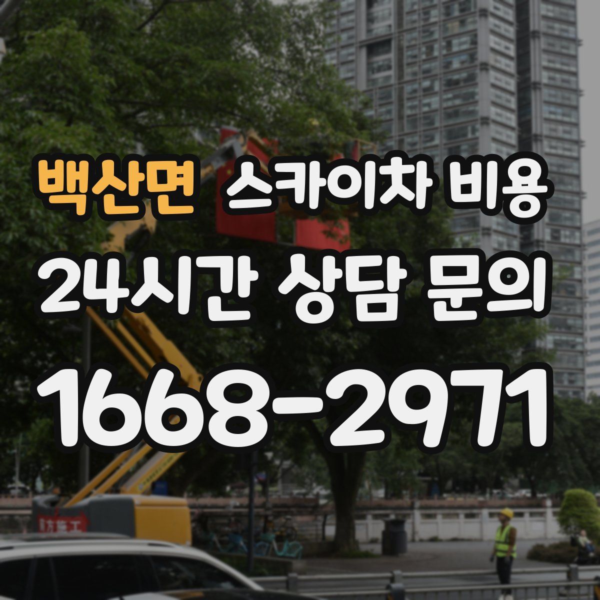 백산면 스카이차 비용