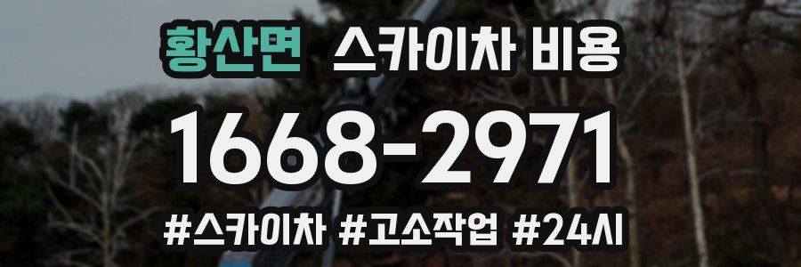 황산면 스카이차 비용