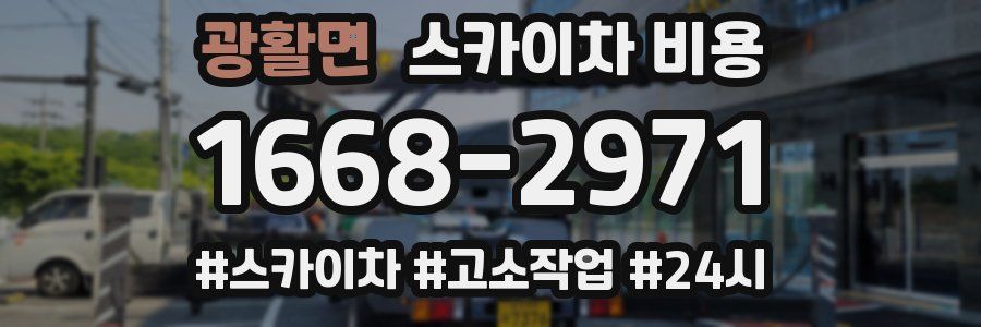 광활면 스카이차 비용