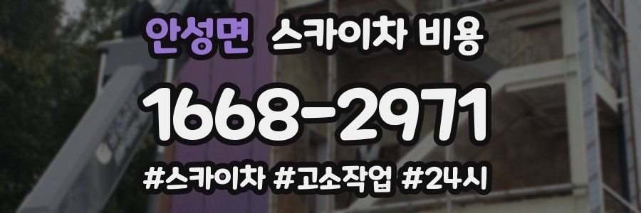 안성면 스카이차 비용