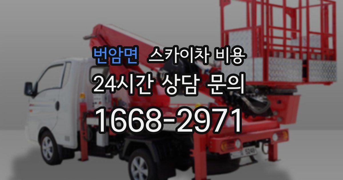 번암면 스카이차 비용