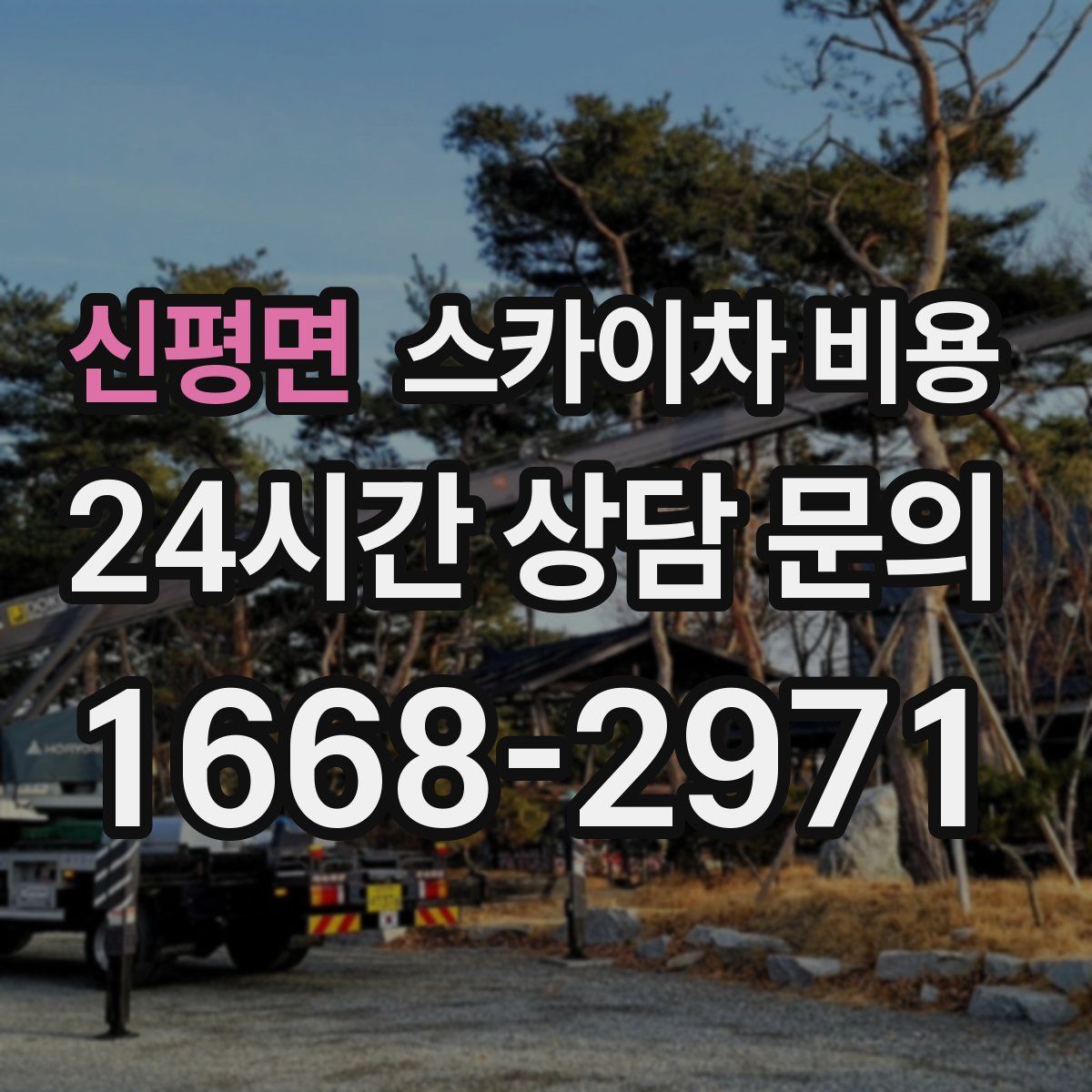 신평면 스카이차 비용