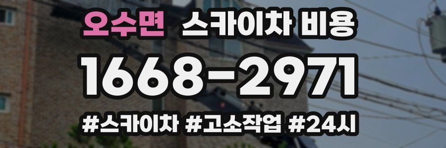 오수면 스카이차 비용