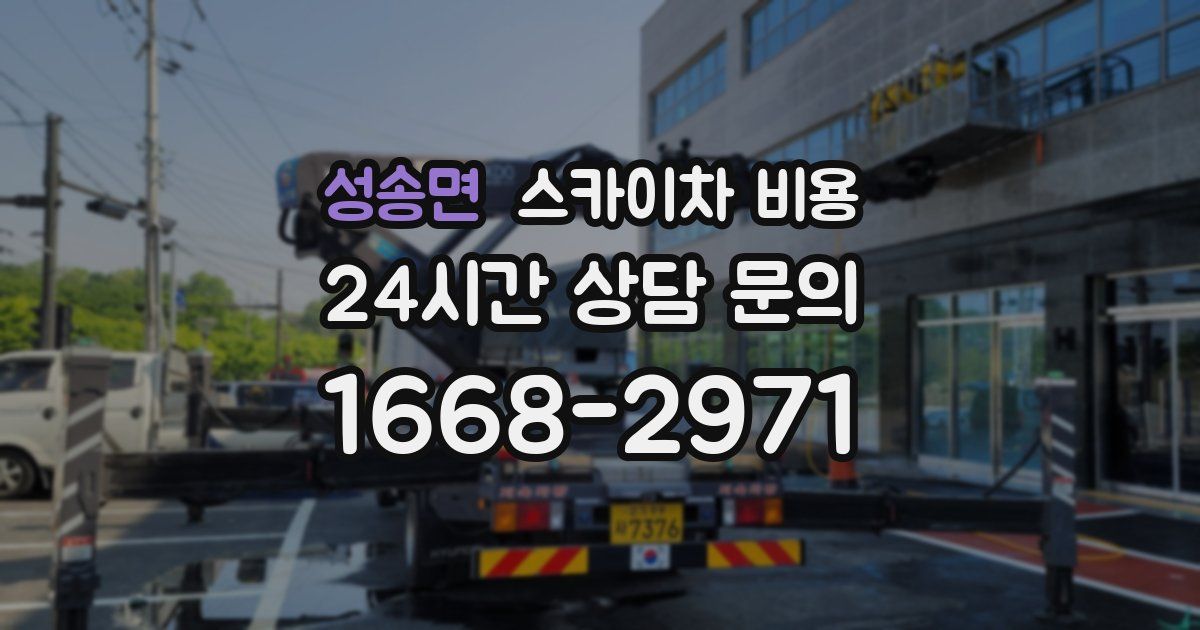 성송면 스카이차 비용