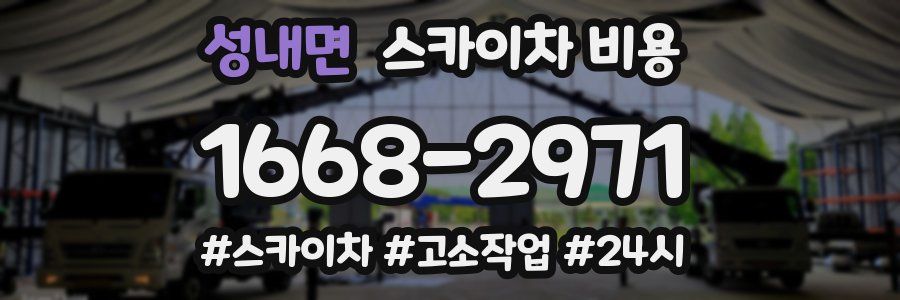 성내면 스카이차 비용