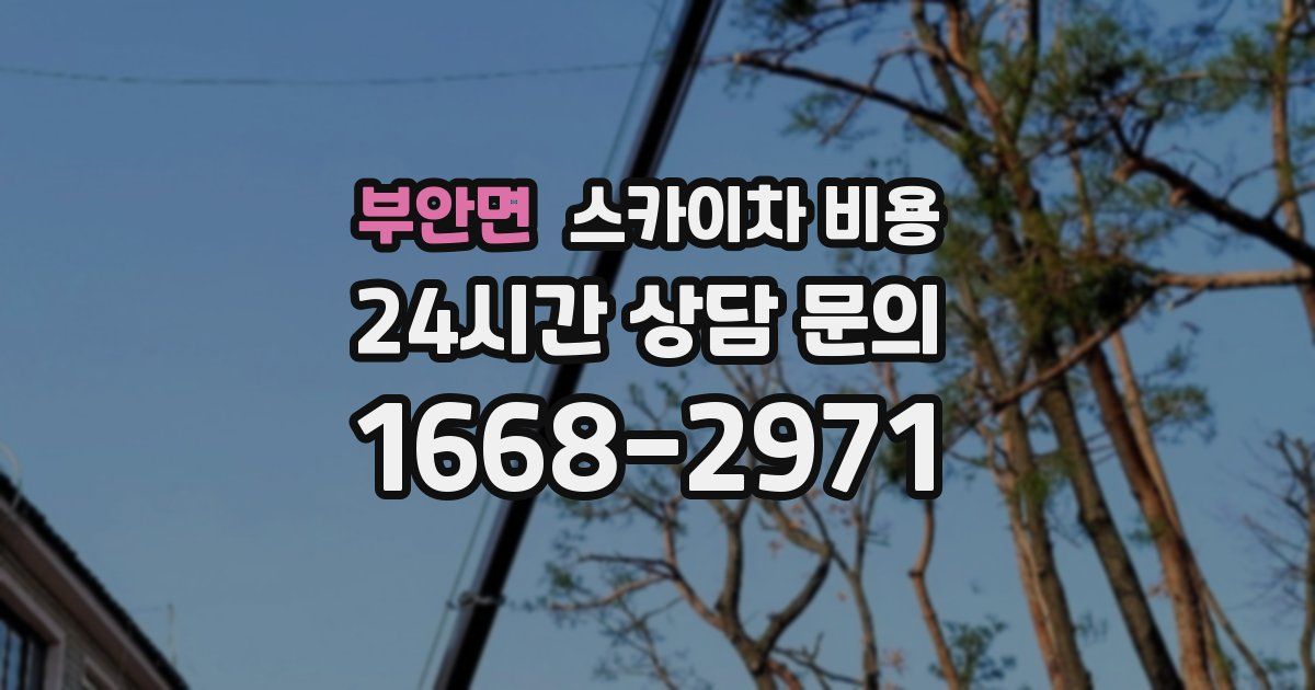 부안면 스카이차 비용