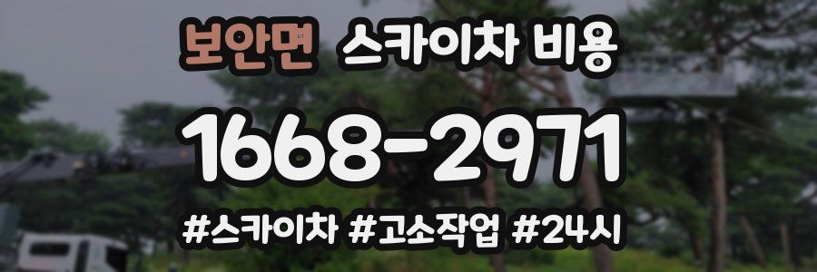 보안면 스카이차 비용