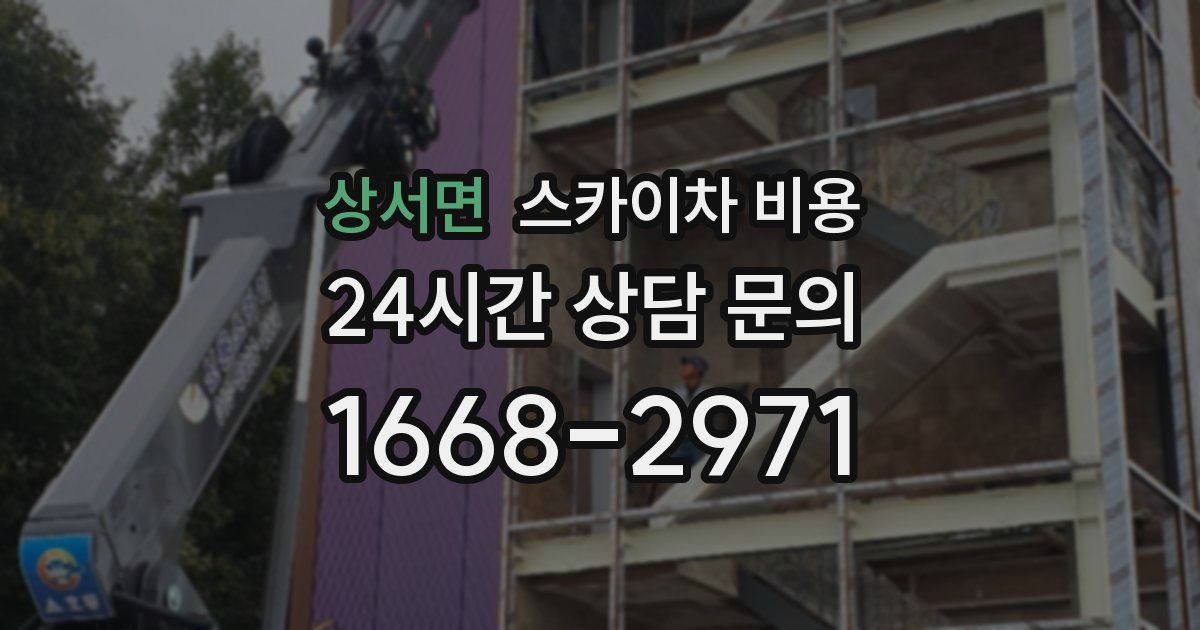 상서면 스카이차 비용