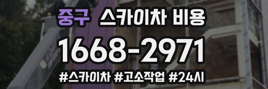 중구 스카이차 비용