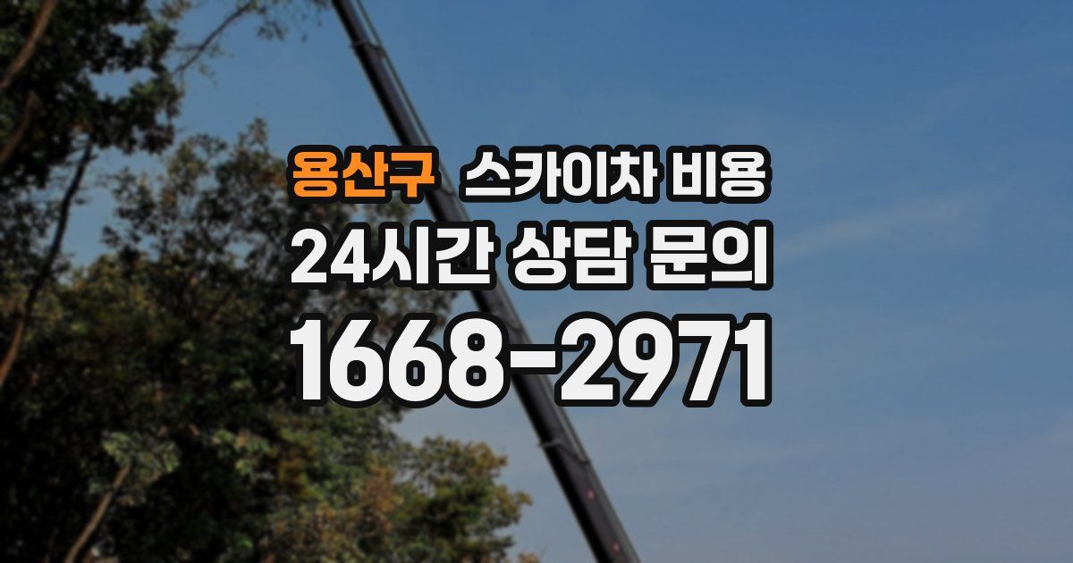 용산구 스카이차 비용