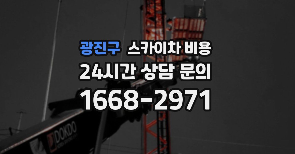 광진구 스카이차 비용
