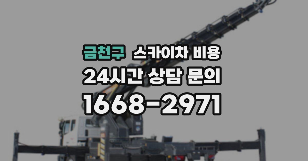 금천구 스카이차 비용