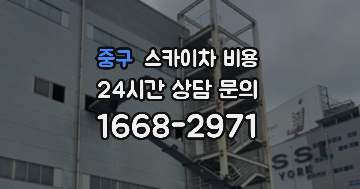 중구 스카이차 비용