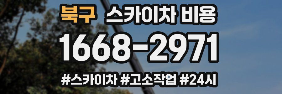 북구 스카이차 비용