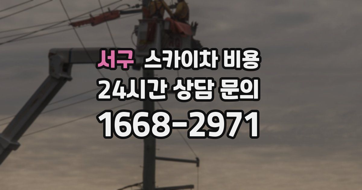 서구 스카이차 비용