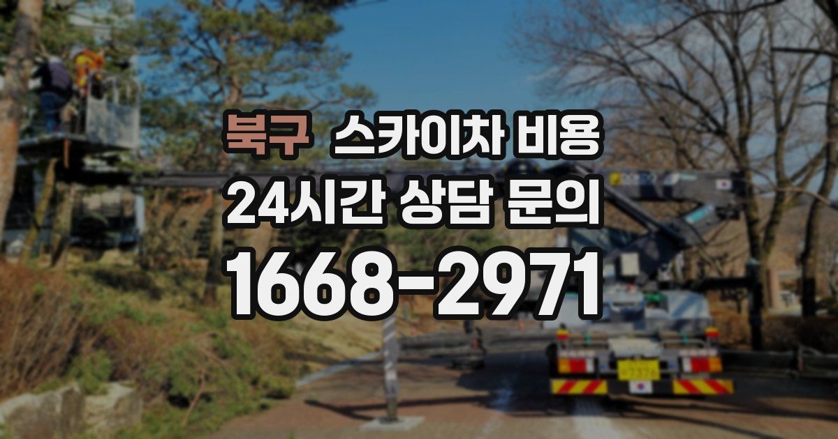 북구 스카이차 비용