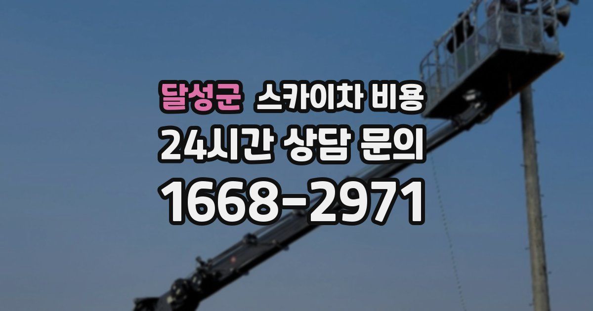 달성군 스카이차 비용