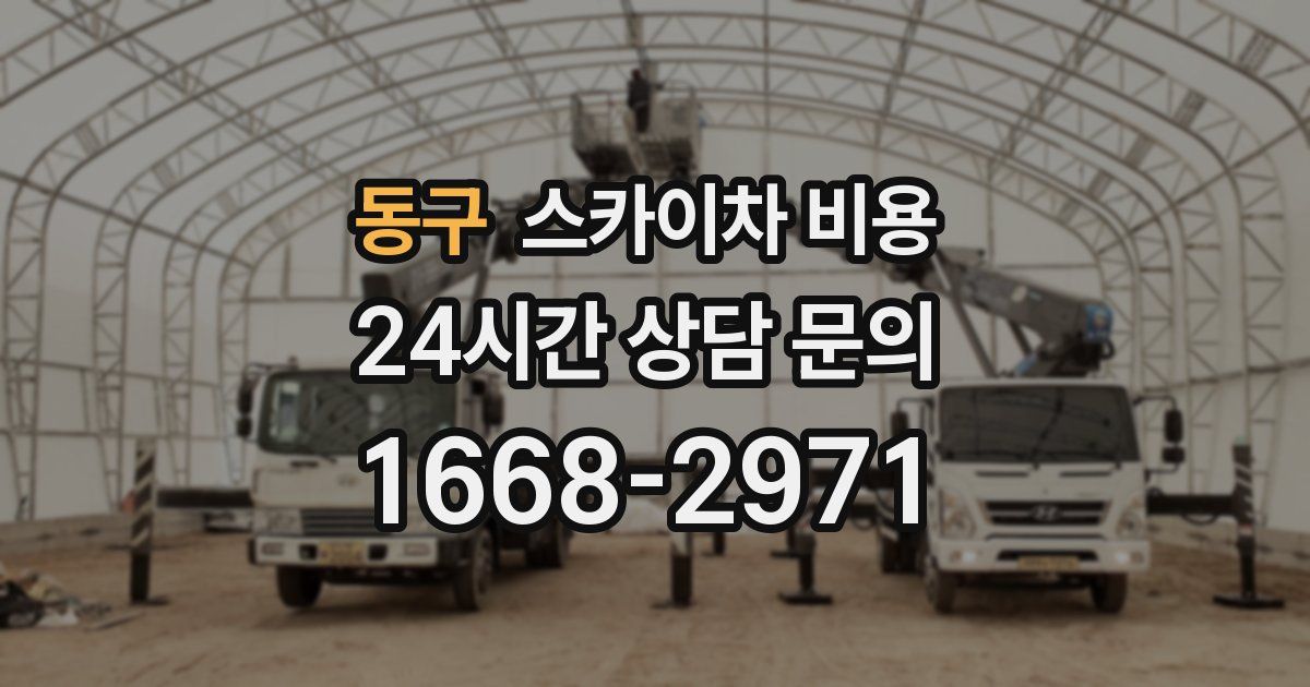 동구 스카이차 비용