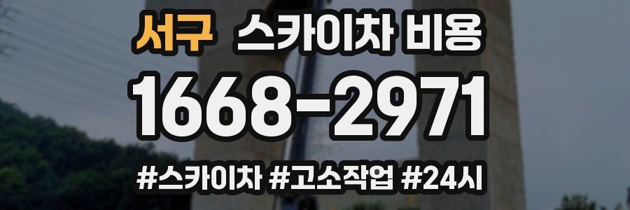 서구 스카이차 비용