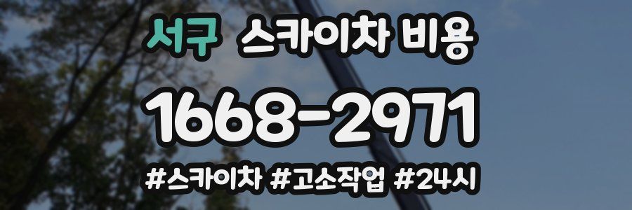 서구 스카이차 비용