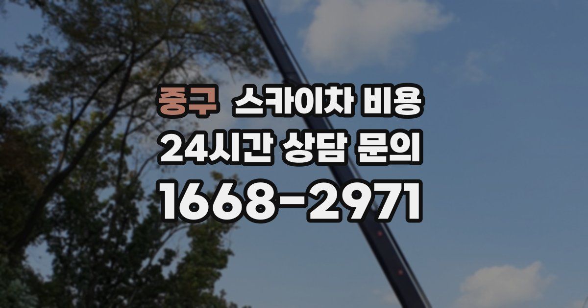 중구 스카이차 비용