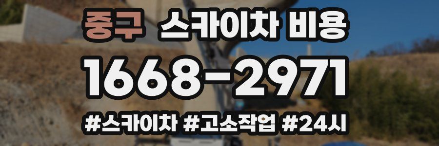 중구 스카이차 비용