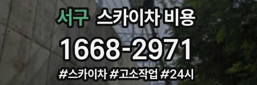 서구 스카이차 비용
